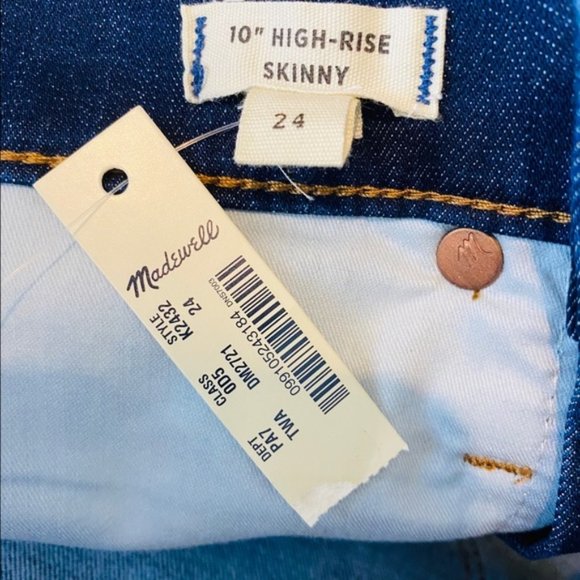 NEW Madewell 10" High Rise Skinny Jean Tarren 24 - Picture 8 of 9